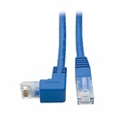 Eaton Tripp Lite Series Down-Angle Cat6 Gigabit Molded UTP Ethernet Cable (RJ45 Right-Angle Down M to RJ45 M), Blue, 1 ft. (0.31 m)