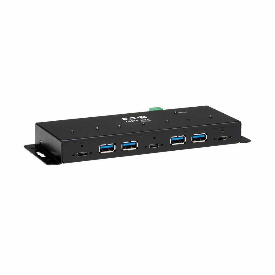 Eaton Tripp Lite Series Industrial 7-Port USB-C Hub, USB 3.x Gen 2 (10Gbps), 4x USB-A & 3x USB-C Ports, 15Kv ESD Immunity, 2Kv Surge, TAA