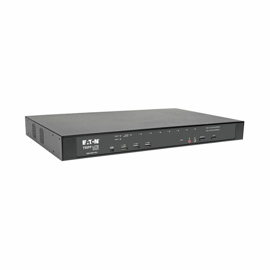 Tripp Lite by Eaton 8-Port Cat5 KVM over IP Switch with Virtual Media - 1 Local & 1 Remote User 1U Rack-Mount TAA