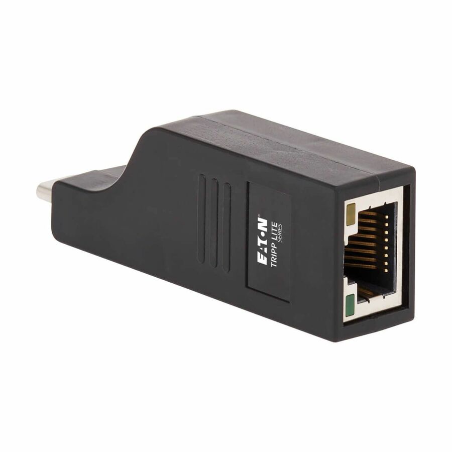 Tripp Lite by Eaton USB-C to Gigabit Ethernet Vertical Network Adapter (M/F) - USB 3.1 Gen 1 10/100/1000 Mbps Black