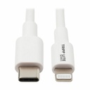 Tripp Lite by Eaton USB-C to Lightning Sync/Charge Cable (M/M) MFi Certified White 3 ft. (0.9 m)