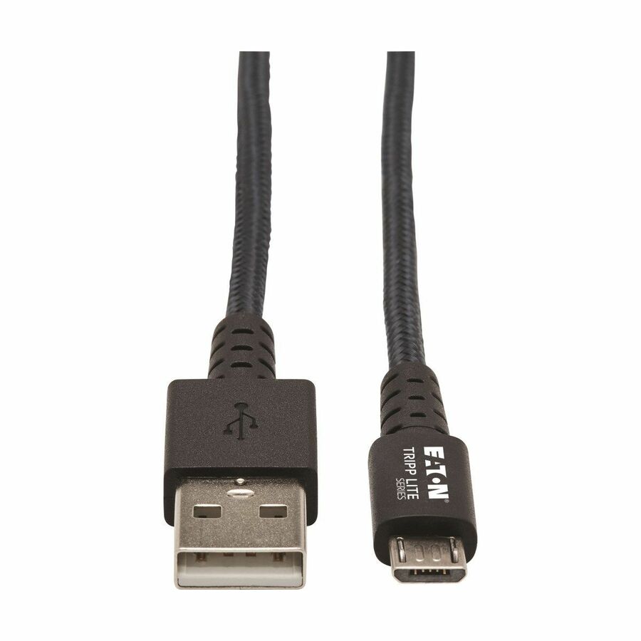 Eaton Tripp Lite Series Heavy-Duty USB 2.0 USB-A to Micro-B Cable - M/M, UHMWPE and Aramid Fibers, Gray, 3 ft. (0.91 m)