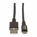 Eaton Tripp Lite Series Heavy-Duty USB 2.0 USB-A to Micro-B Cable - M/M, UHMWPE and Aramid Fibers, Gray, 3 ft. (0.91 m)