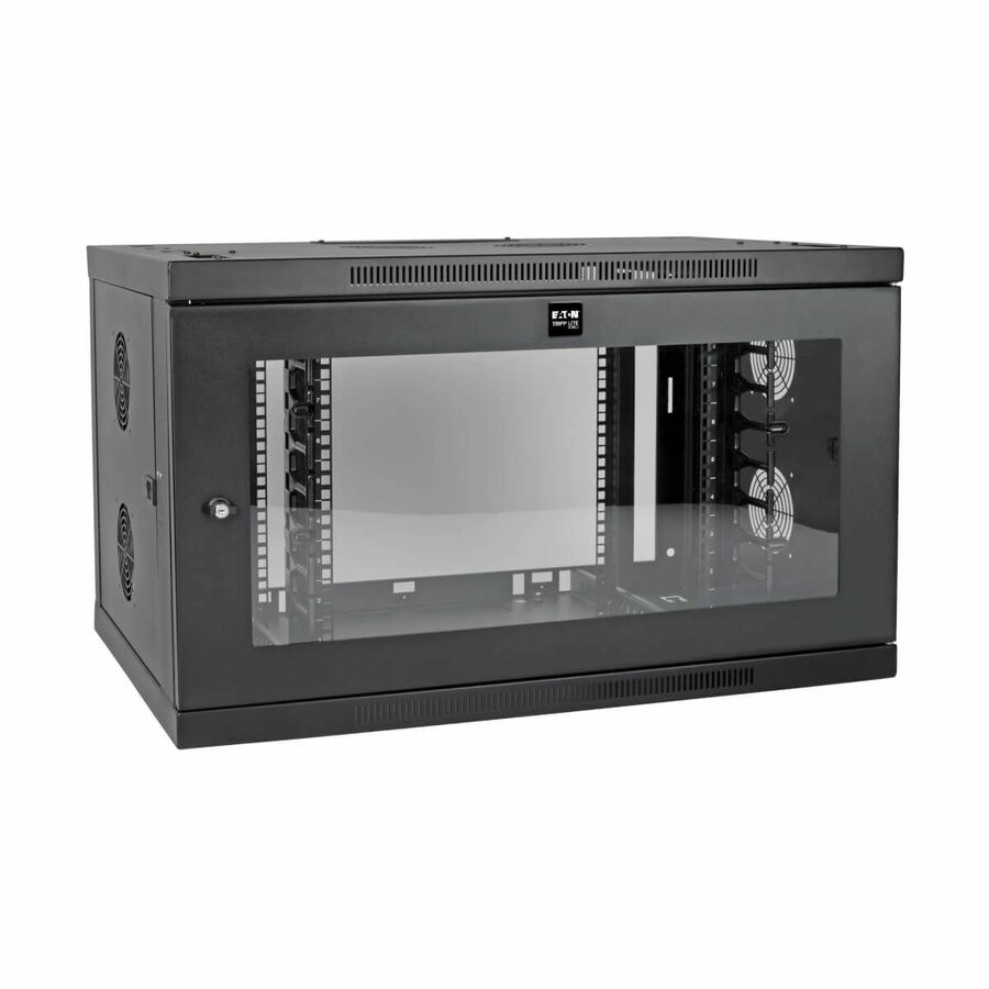 Tripp Lite by Eaton SmartRack 9U Low-Profile Switch-Depth-Plus Wall-Mount Mini Rack Enclosure Wide Acrylic Window