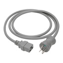 Tripp Lite by Eaton Hospital-Grade Power Cord NEMA 6-15P to C19 - Heavy-Duty Green Dot 15A 250V 14 AWG 6 ft. (1.83 m) Gray