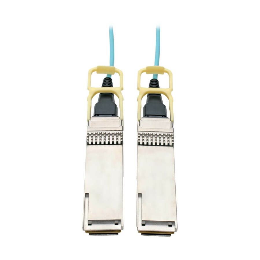 Tripp Lite by Eaton QSFP28 to QSFP28 Active Optical Cable - 100GbE AOC M/M Aqua 1M (3.28 ft.)