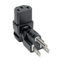 Eaton Tripp Lite Series Computer Power Cord Adapter, NEMA 5-15P to Down Angle C13 - 10A, 125V, Black