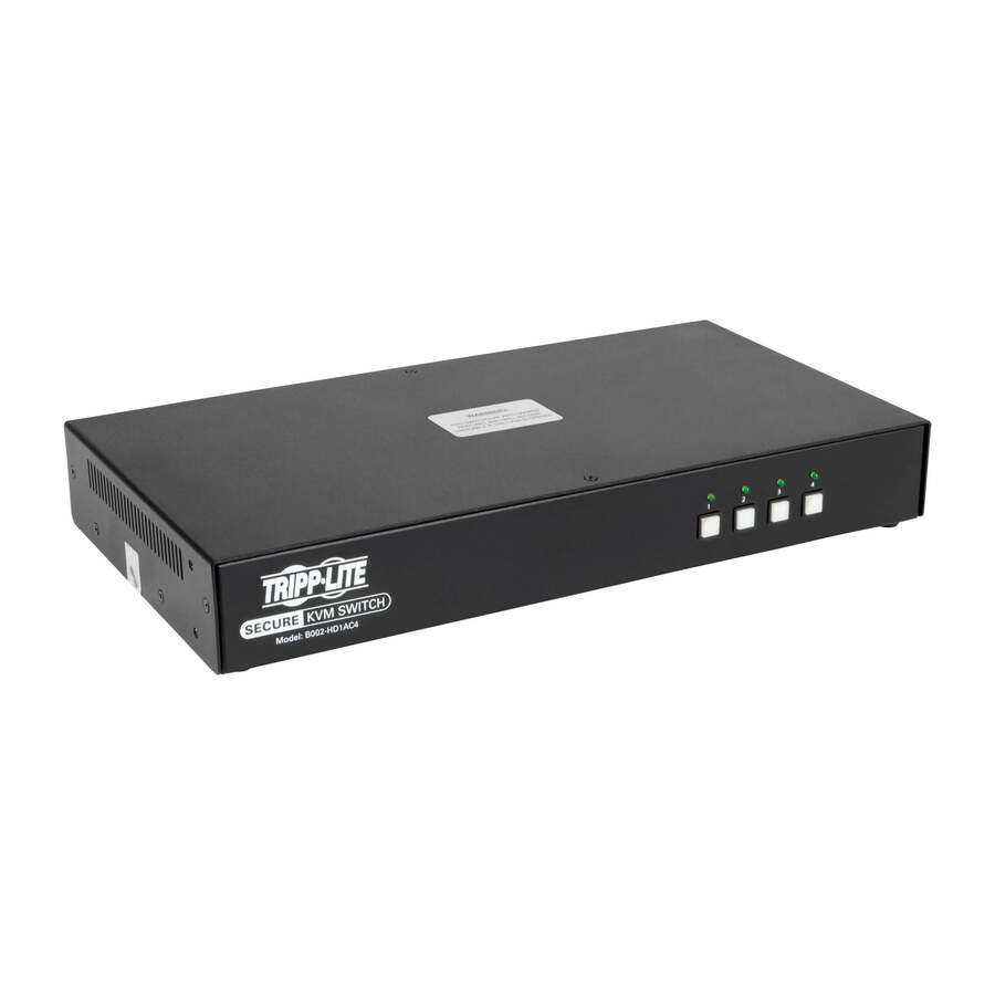 Tripp Lite by Eaton Secure KVM Switch, 4-Port, HDMI to DisplayPort, 4K, NIAP PP3.0 Certified, Audio, CAC, Single Monitor, TAA