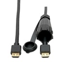 Eaton Tripp Lite Series High-Speed HDMI Cable (M/M) - 4K 60 Hz, HDR, Industrial, IP68, Hooded Connector, Black, 12 ft.