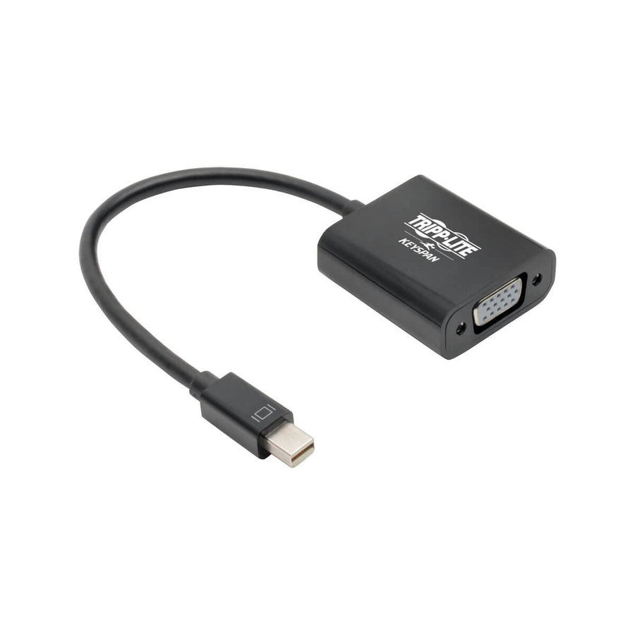 Eaton Tripp Lite Series Keyspan Mini DisplayPort to Active VGA Adapter, Video Converter (M/F), Black, 6-in. (15.24 cm)