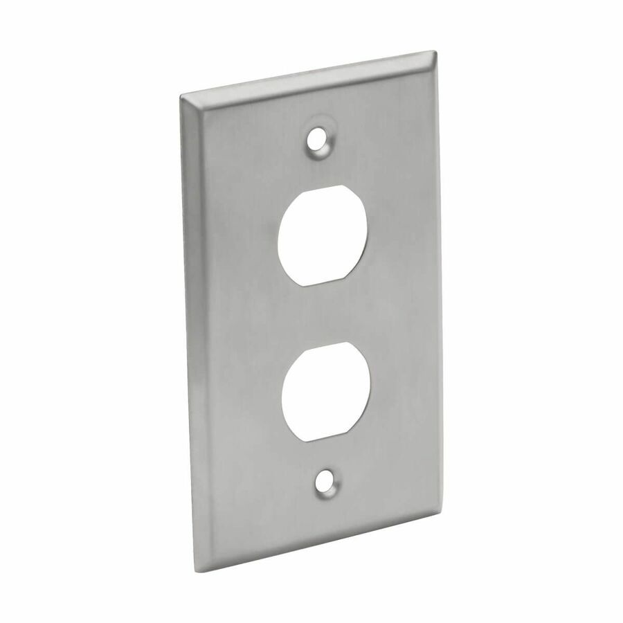 Tripp Lite by Eaton 2-Port Single Gang Faceplate Stainless Steel Industrial Grade IP44 TAA