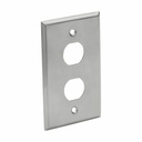 Tripp Lite by Eaton 2-Port Single Gang Faceplate Stainless Steel Industrial Grade IP44 TAA