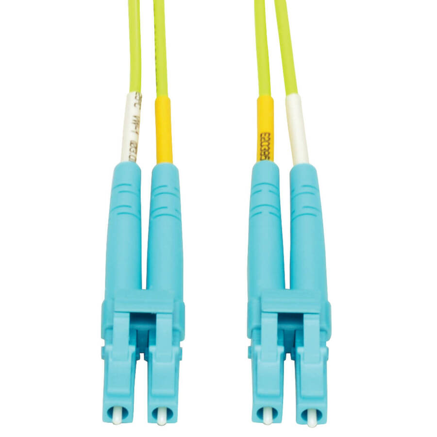Tripp Lite by Eaton 100G Duplex Multimode 50/125 OM5 LSZH Fiber Optic Cable (LC/LC) Lime Green 10 m