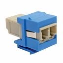 Eaton Tripp Lite Series Duplex Multimode Fiber Coupler, Keystone Jack - LC to LC, Blue