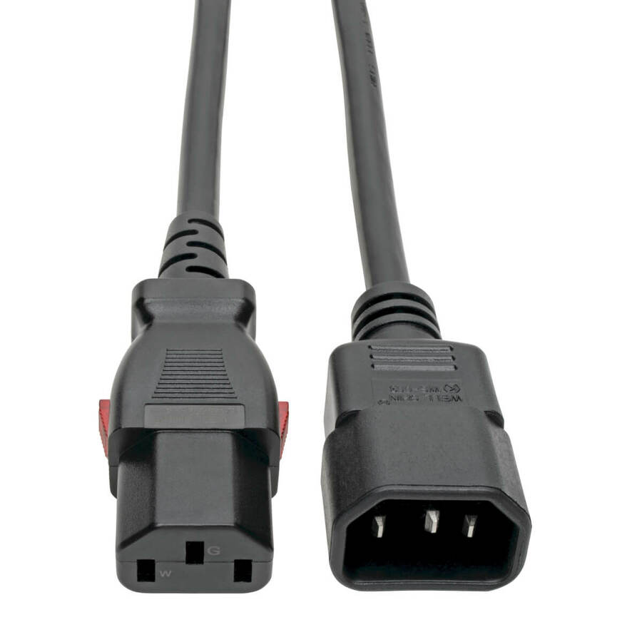 Tripp Lite by Eaton Power Extension Cord Locking C13 to C14 PDU Style - 10A 250V 18 AWG 10 ft. (3.05 m)
