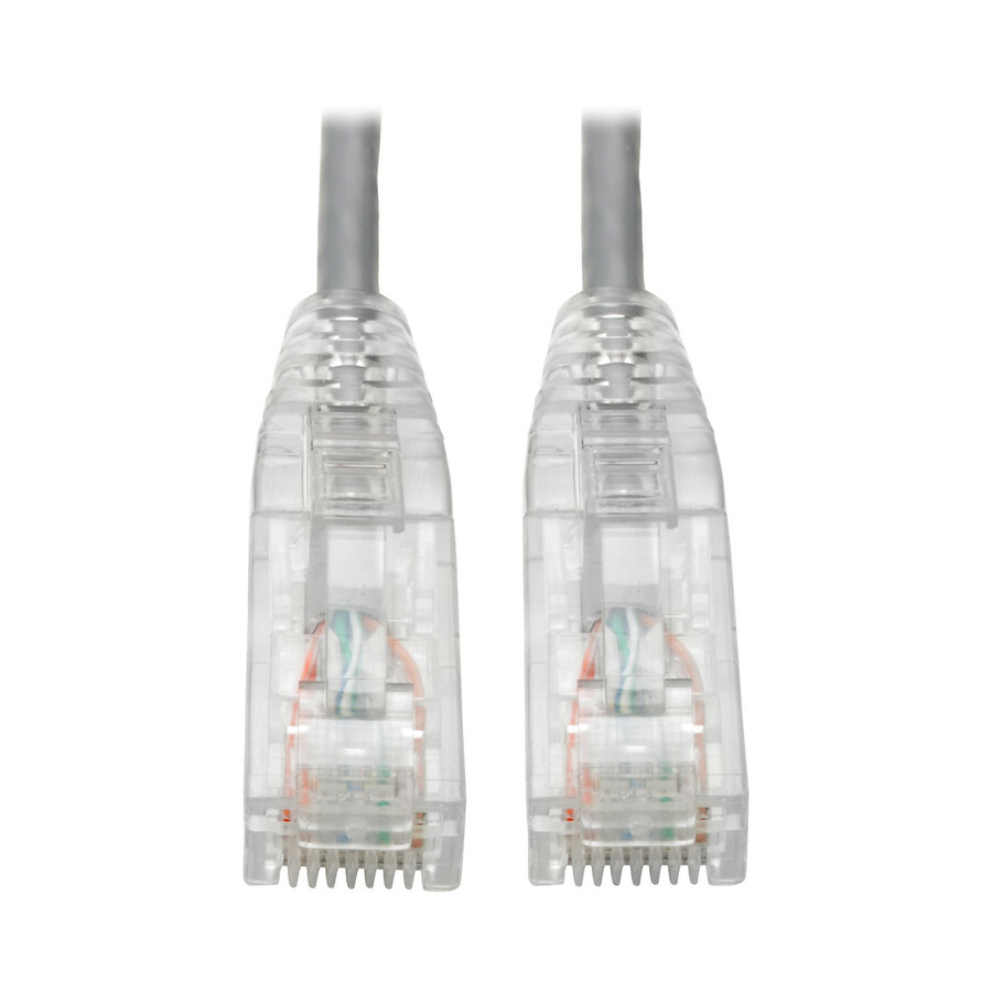 Eaton Tripp Lite Series Cat6 Gigabit Snagless Slim UTP Ethernet Cable (RJ45 M/M), PoE, Gray, 3 ft. (0.91 m)