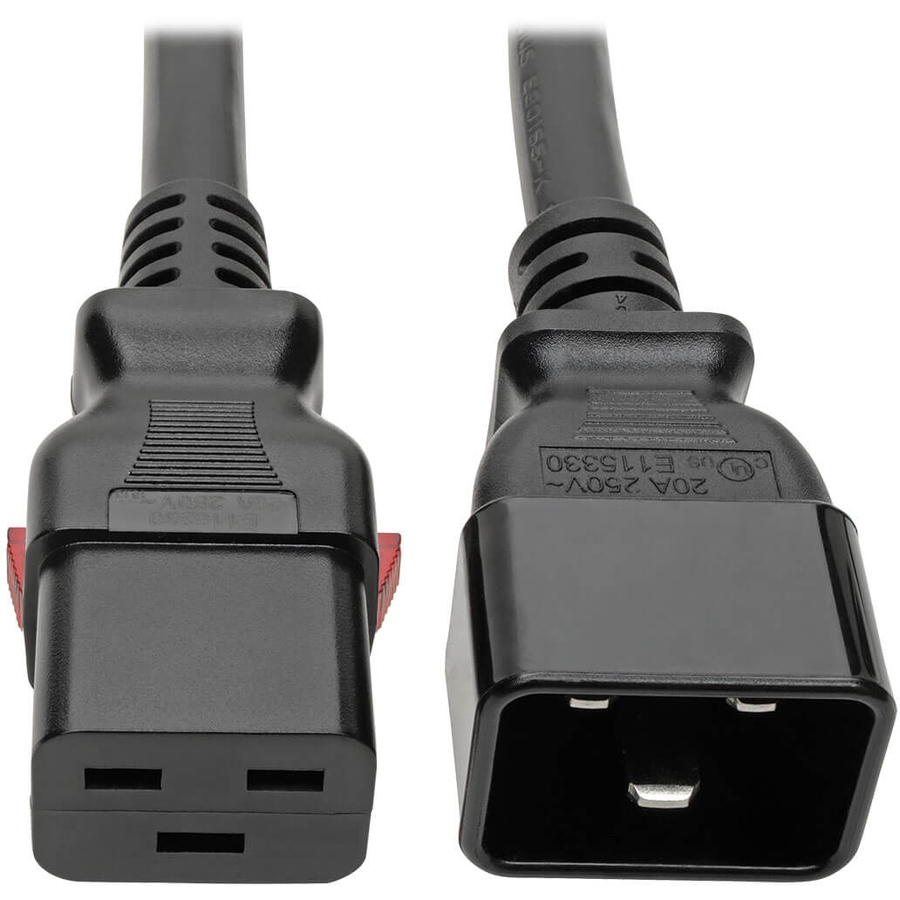Tripp Lite by Eaton Power Extension Cord Locking C19 to C20 - Heavy-Duty 20A 100-250V 12 AWG 10 ft. (3.05 m) Black