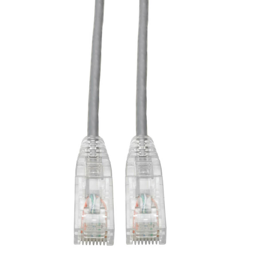Tripp Lite by Eaton Cat6 Gigabit Snagless Slim UTP Ethernet Cable (RJ45 M/M) PoE Gray 1 ft. (0.31 m)