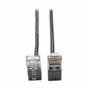 Eaton Tripp Lite Series Right-Angle Cat6 Gigabit Snagless Molded Slim UTP Ethernet Cable (RJ45 M/M), Black, 2 ft. (0.61 m)