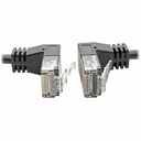 Eaton Tripp Lite Series Right-Angle Cat6 Gigabit Snagless Molded Slim UTP Ethernet Cable (RJ45 M/M), Black, 1 ft. (0.31 m)