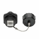 Eaton Tripp Lite Series Keystone Jack Cat6/Cat5e, RJ45, Shielded, Dust Cap, Industrial - 110 Punch Down, IP68, TAA