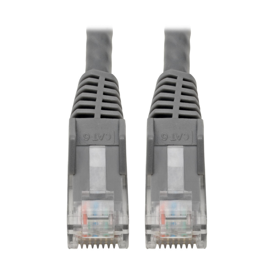 Tripp Lite by Eaton Cat6 Gigabit Snagless Molded (UTP) Ethernet Cable (RJ45 M/M) PoE Gray 6-in. (15.24 cm)