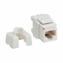 Eaton Tripp Lite Series Cat6a Keystone Jack - 4PPoE Compliant, 110/Krone, 568A/B, RJ45 Ethernet, White, TAA