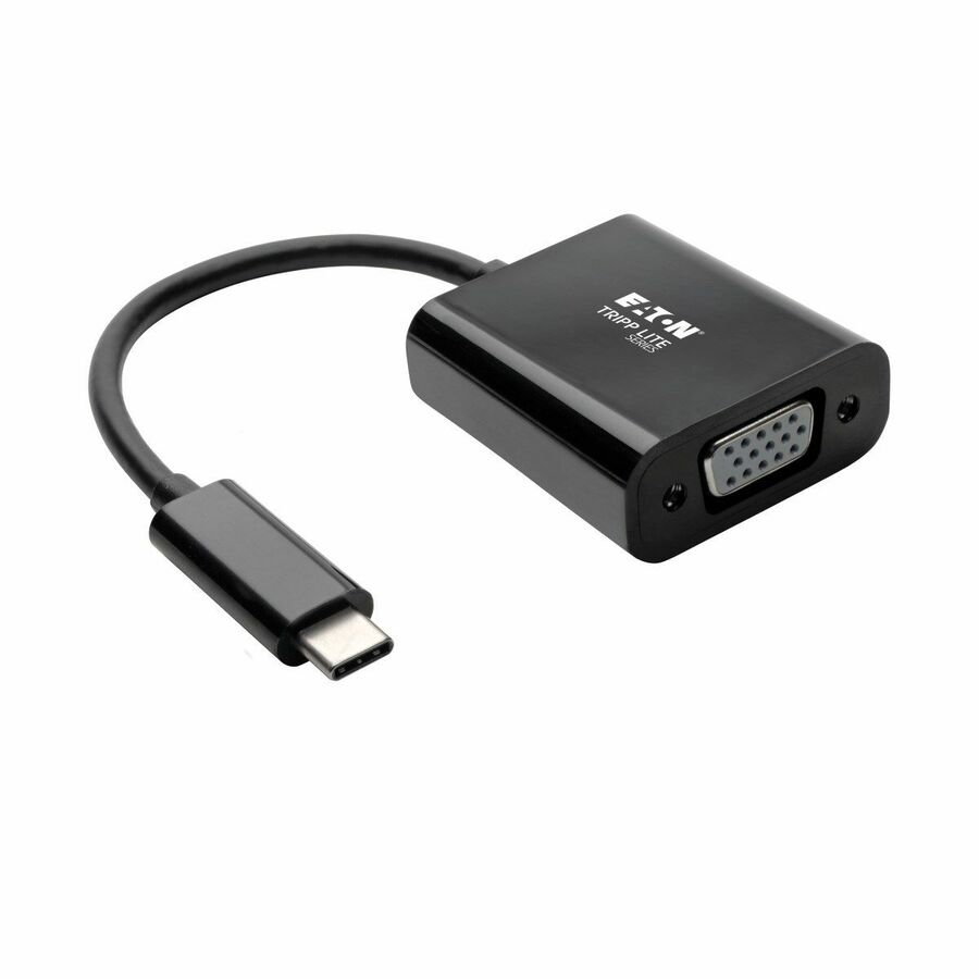 Tripp Lite by Eaton USB C to VGA Adapter Converter, Thunderbolt 3 - M/F, USB 3.1, 1080p, Black, USB Type C, USB-C, USB Type-C