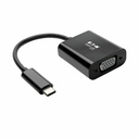 Tripp Lite by Eaton USB C to VGA Adapter Converter, Thunderbolt 3 - M/F, USB 3.1, 1080p, Black, USB Type C, USB-C, USB Type-C