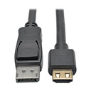 Tripp Lite by Eaton DisplayPort 1.2 to HDMI Active Adapter Cable (M/M) 4K 60 Hz Gripping HDMI Plug HDCP 2.2 10 ft. (3.1 m)
