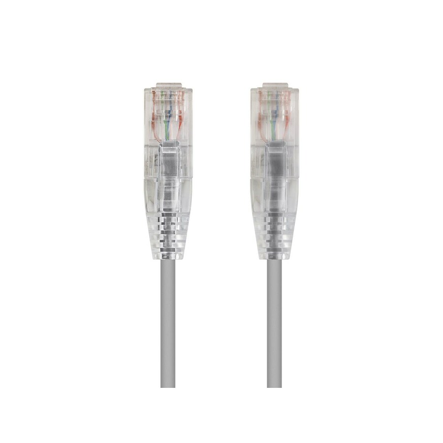 Monoprice SlimRun Cat6 28AWG UTP Ethernet Network Cable, 6-inch Gray