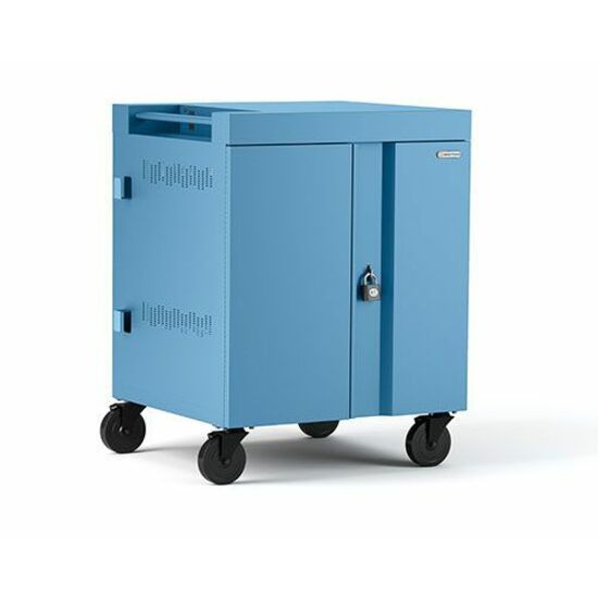 Bretford CUBE Cart AC for Up to 32 Devices w/Back Panel, Sky Paint