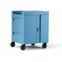 Bretford CUBE Cart AC for Up to 32 Devices w/Back Panel, Sky Paint