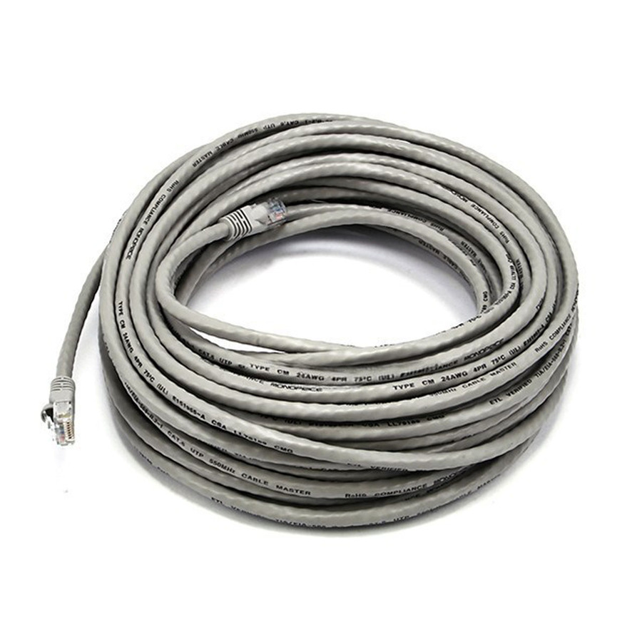 Monoprice Cat5e 24AWG UTP Ethernet Network Patch Cable, 50ft Gray