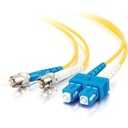 C2G-10m SC-ST 9/125 OS1 Duplex Singlemode Fiber Optic Cable (TAA Compliant) - Yellow