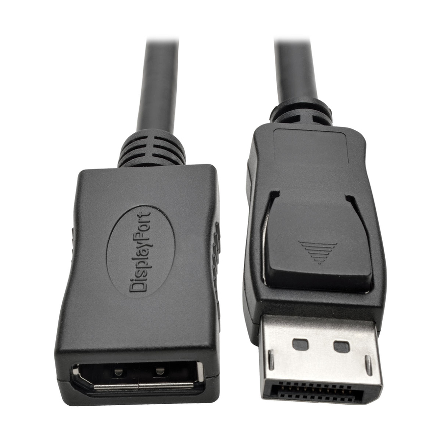 Eaton Tripp Lite Series DisplayPort Extension Cable with Latch, 4K @ 60 Hz, HDCP 2.2 (M/F), 15 ft. (4.57 m)