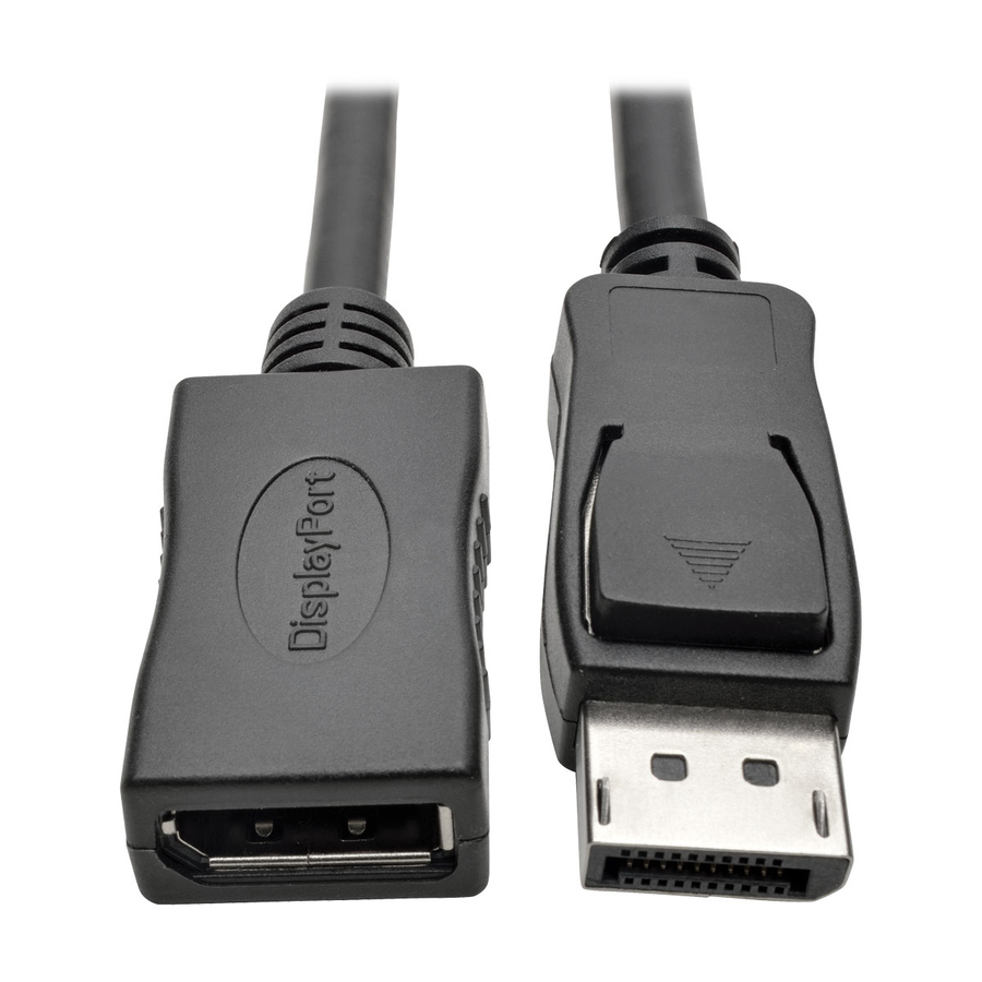 Eaton Tripp Lite Series DisplayPort Extension Cable with Latch, 4K @ 60 Hz, HDCP 2.2 (M/F), 3 ft. (0.91 m)