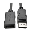 Eaton Tripp Lite Series DisplayPort Extension Cable with Latch, 4K @ 60 Hz, HDCP 2.2 (M/F), 3 ft. (0.91 m)