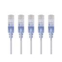 Monoprice 5-Pack, SlimRun Cat6A Ethernet Network Patch Cable, 10ft White
