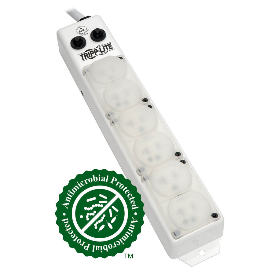 Eaton Tripp Lite Series Safe-IT UL 1363A Medical-Grade Power Strip for Patient-Care Vicinity, 6x 20A Hospital-Grade Outlets, Safety Covers, 7 ft. Cord