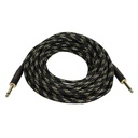 Monoprice 35ft. Cloth Series 1/4 inch T/S Male 20AWG Instrument Cable - Black & Gold