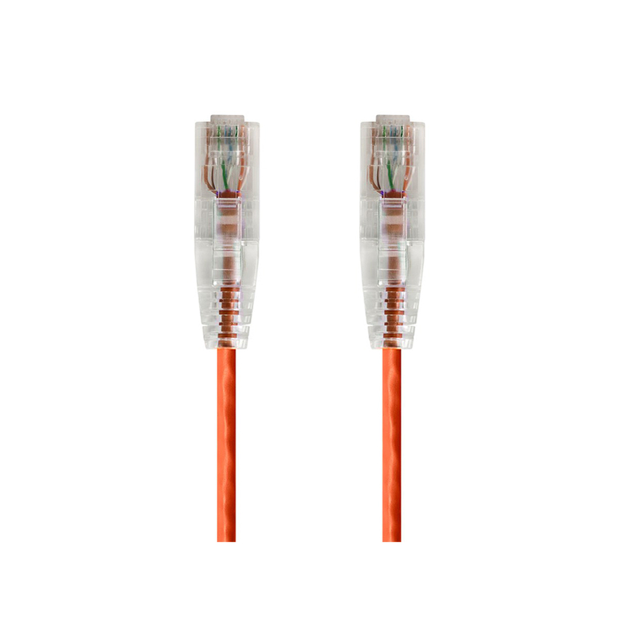 Monoprice SlimRun Cat6 28 AWG UTP Ethernet Network Cable, 2ft Orange