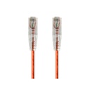 Monoprice SlimRun Cat6 28 AWG UTP Ethernet Network Cable, 2ft Orange