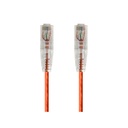 Monoprice SlimRun Cat6 28AWG UTP Ethernet Network Cable, 10ft Orange
