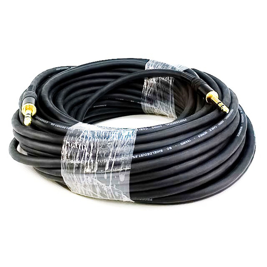 Monoprice 75ft Premier Series 1/4-inch (TRS) Male to Male 16AWG Cable (Gold Plated)