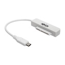 Eaton Tripp Lite Series USB 3.2 Gen 2 (10 Gbps) USB-C to SATA III Adapter Cable with UASP, 2.5 in. SATA Hard Drives, Thunderbolt 3 Compatible, White