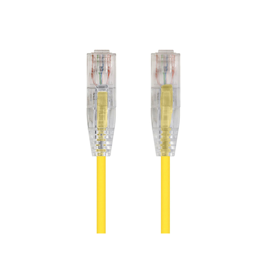 Monoprice SlimRun Cat6 28AWG UTP Ethernet Network Cable, 3ft Yellow