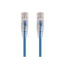 Monoprice SlimRun Cat6 28AWG UTP Ethernet Network Cable, 1ft Blue
