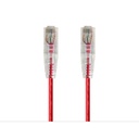 Monoprice SlimRun Cat6 28AWG UTP Ethernet Network Cable, 3ft Red