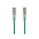 Monoprice SlimRun Cat6 28AWG UTP Ethernet Network Cable, 2ft Green